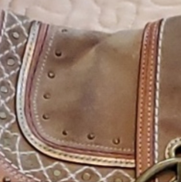 Coach bucket bag. Brown and tan suede. - Picture 6 of 6